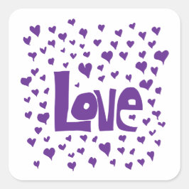 Liefdeharten Vierkante Sticker