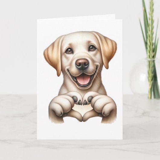 Liefdekaart voor de schattige hond kaart (Voorkant)