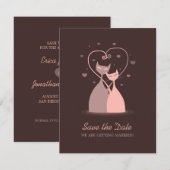 Liefdekatten - Save the Date-aankondiging Date (Voorkant / Achterkant)