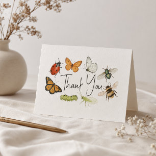 Liefdekever Insecten Baby Shower Bedankkaart