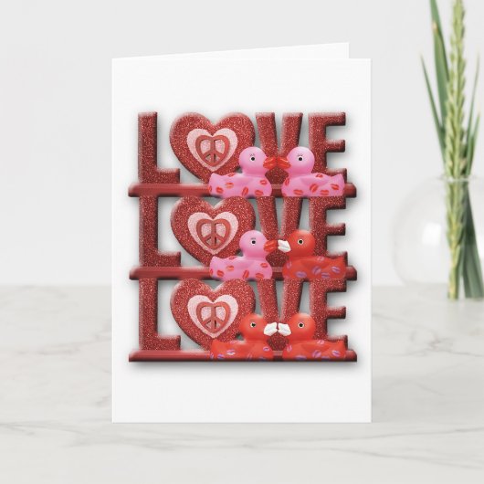 Liefdes Eendjes (Blank) Kaart (Voorkant)