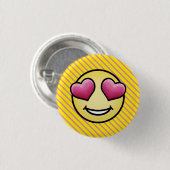 Liefdes-emoji Ronde Button 3,2 Cm (Voorkant /achterkant)
