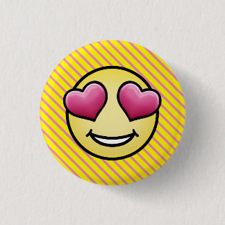 Liefdes-emoji Ronde Button 3,2 Cm