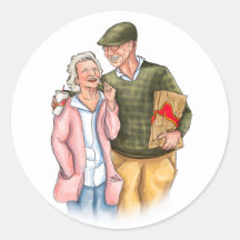 Liefdes Huwelijksjubileum, oud schattig paar