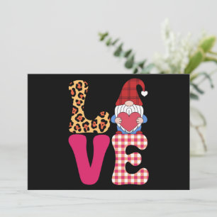 Liefdes Kabouter Valentijnsdag Rood Buffalo Geruit Kaart