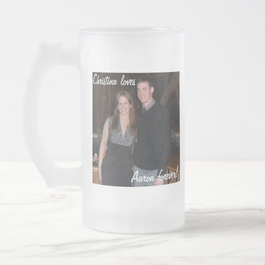 "liefdes" Mok! Matglas Bierpul (Links)