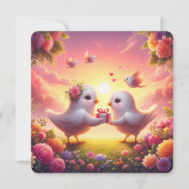 Liefdes Serenade – Valentijnskaart voor Liefdeskop Feestdagenkaart