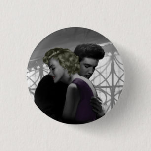 Liefde's vertrek 2 ronde button 3,2 cm