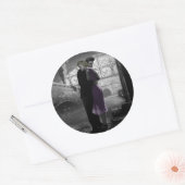 Liefde's vertrek ronde sticker (Envelop)