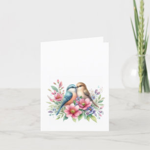 Liefdes vogels blanco notitiekaart
