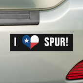 LIEFDESAANSPORING, TX BUMPERSTICKER (Op auto)