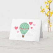 Liefdesballon Kaart (Gele Bloem)