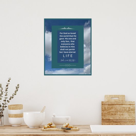 Liefdesbericht - John 3-16 - 20 x 24 Poster (Keuken)