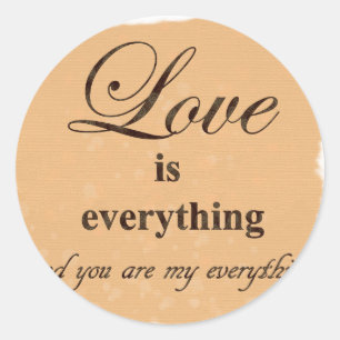 Liefdesbericht voor hem of haar ronde sticker