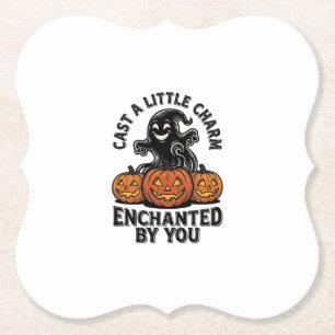 Liefdesbezwering Geest Vintage Halloween Pompoen K Kartonnen Onderzetters