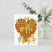 liefdesbijen briefkaart (Staand voorkant)