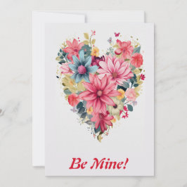 Liefdesbloem Regenboog Hart 3 Persoonlijk Feestdagenkaart