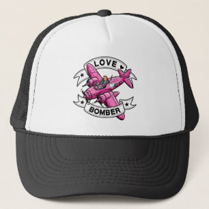 Liefdesbombardeerpiloot Roze Trucker Pet