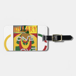 Liefdesboodschap in Rasta Colours Art Print Bagagelabel