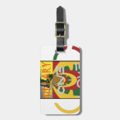 Liefdesboodschap in Rasta Colours Art Print Bagagelabel (Voorkant verticaal)