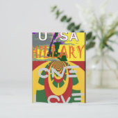 Liefdesboodschap in Rasta Colours Art Print Briefkaart (Staand voorkant)