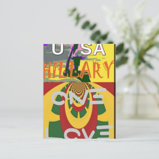 Liefdesboodschap in Rasta Colours Art Print Briefkaart (Staand voorkant)