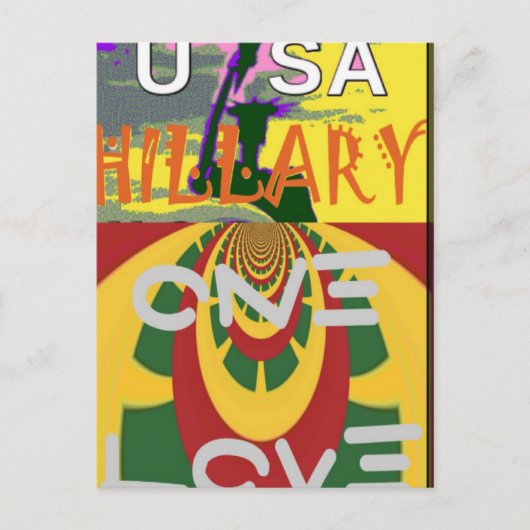 Liefdesboodschap in Rasta Colours Art Print Briefkaart (Voorkant)