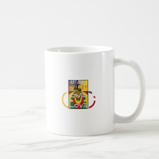 Liefdesboodschap in Rasta Colours Art Print Koffiemok (Rechts)