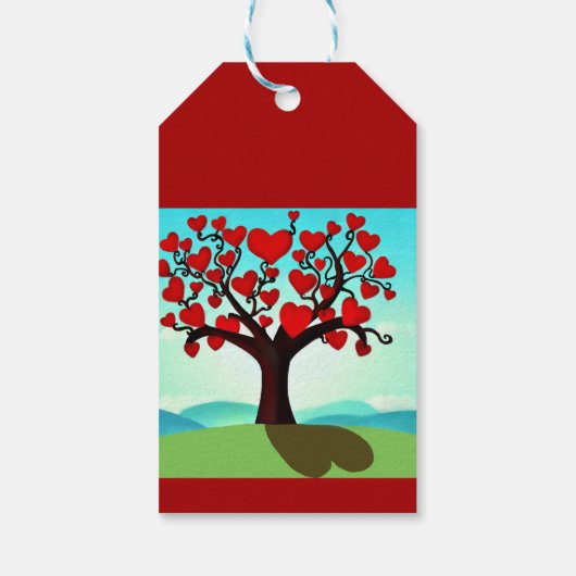 Liefdesboom - tree of love cadeaulabel (Achterkant)