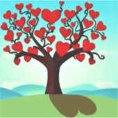 Liefdesboom - tree of love sticker (Voorkant)