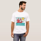 Liefdesboot T-shirt (Voorkant volledig)