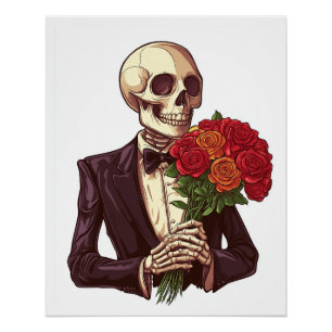 Liefdesbotten � Grappig Romantisch Skelet Perfect Poster