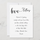 Liefdesbrief SimpleInk Handgeschreven Bruiloft Kaart (Voorkant)