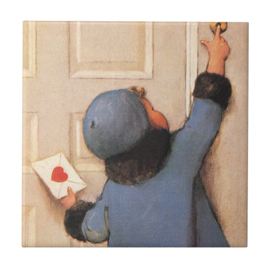  liefdesbrief van Jessie Willcox Smith Tegeltje (Voorkant)
