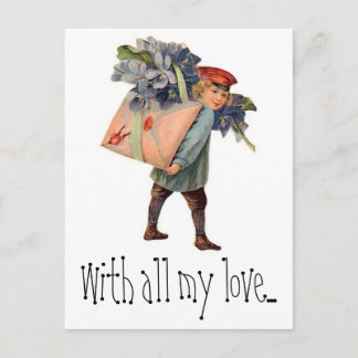  liefdesbriefbezorging, met al mijn liefde... briefkaart