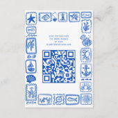 Liefdesbriefjes van zee Modern QR  Bruidsdouche Informatiekaartje (Voorkant)