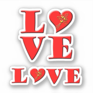 Liefdesbrieven 'L O V E' plakboek Sticker