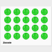 Liefdesbruid & bruidegom Groen Gepersonaliseerde b Ronde Sticker (Vel)