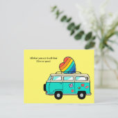 liefdesbus briefkaart (Staand voorkant)