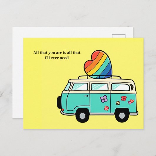 liefdesbus briefkaart (Voorkant / Achterkant)