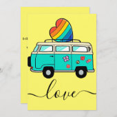 liefdesbus feestdagenkaart (Voorkant / Achterkant)