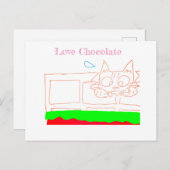 liefdeschocoladekaartje briefkaart (Voorkant / Achterkant)