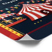 liefdescircus Carnival Red White Age Blue Poster (Hoek)