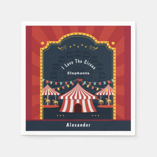  liefdescircus Carnival Red White Blue Servet