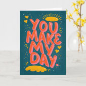 Liefdescitaat Valentijns typografie blauwe kaart (Gele Bloem)