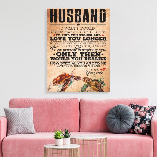 Liefdescitaat voor man cadeau-idee, verjaardag van canvas afdruk (Insitu (Woonkamer))