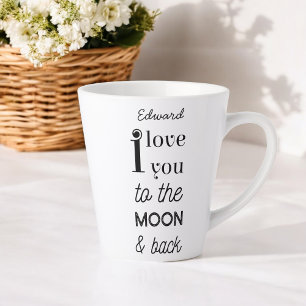 Liefdescitaat Zwart Wit Typografie Latte Mok