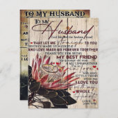 Liefdescitaten voor mijn man, Huisdecoratie Kaart (Voorkant / Achterkant)