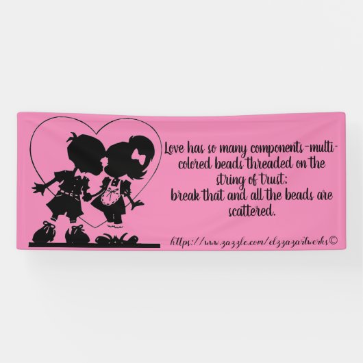 "Liefdescomponenten" Spandoek (Horizontaal)