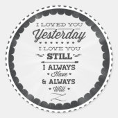 Liefdesdag Gedicht Sticker (Voorkant)